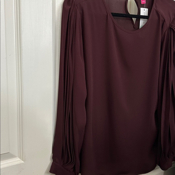 Vince Camuto Deep Burgundy Blouse - Picture 2 of 3